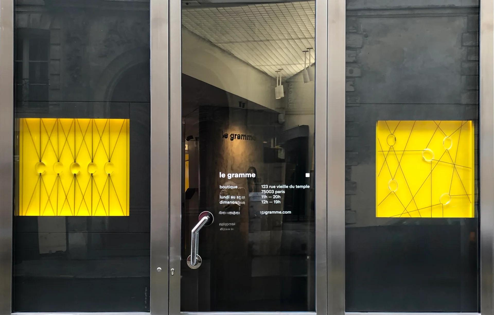 Vitrines pour Le Gramme